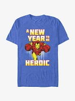 Marvel Iron Man New Year To Be Heroic T-Shirt
