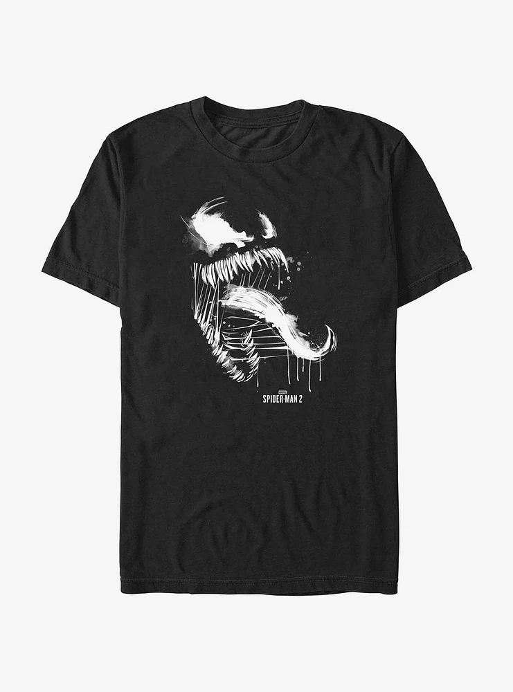 Marvel Spider-Man 2 Game Venom Sketch Portrait T-Shirt