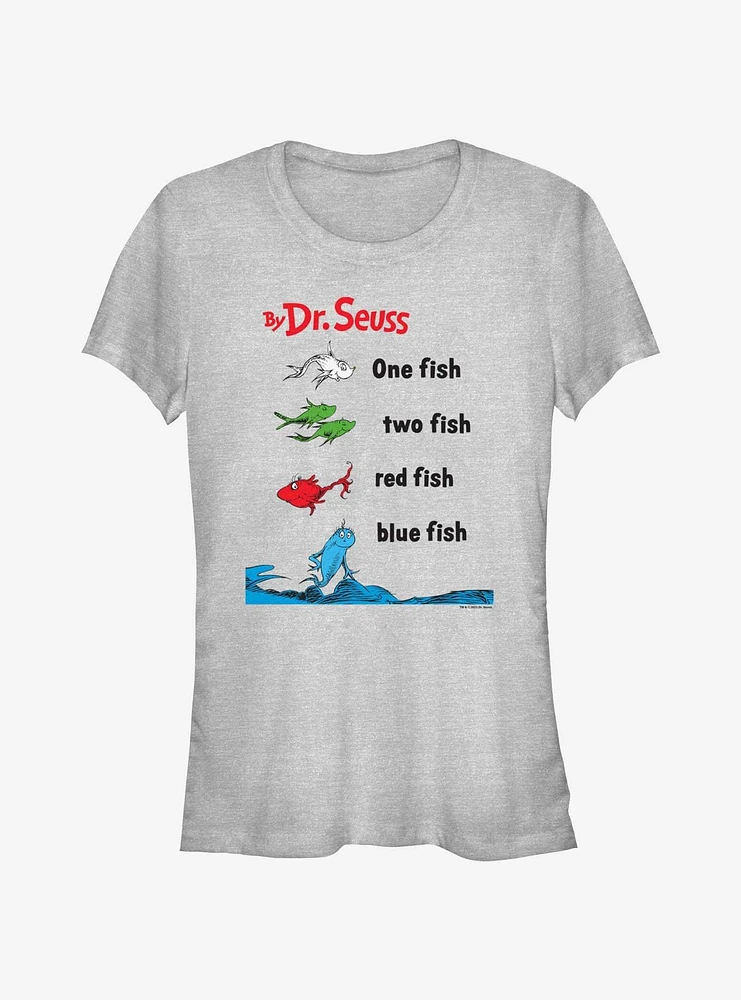 Dr. Seuss One Fish Two Red Blue Girls T-Shirt