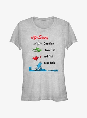 Dr. Seuss One Fish Two Red Blue Girls T-Shirt