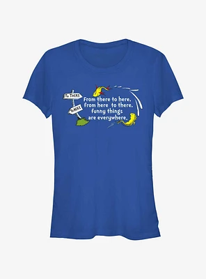 Dr. Seuss From Here To Everywhere Girls T-Shirt