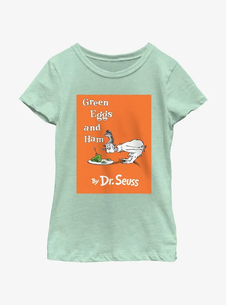 Dr. Seuss Green Eggs and Ham Book Cover Youth Girls T-Shirt