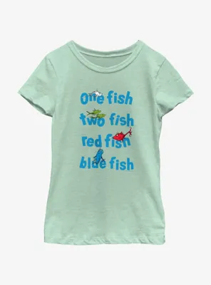 Dr. Seuss One Fish Two Red Blue Youth Girls T-Shirt