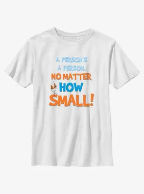 Dr. Seuss A Perosn's Person No Matter How Small Youth T-Shirt
