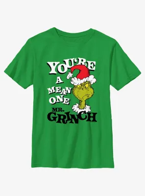 Dr. Seuss You're A Mean One Mr. Grinch Youth T-Shirt