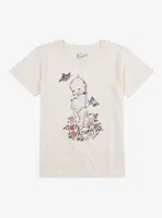 Kewpie Cherub Floral Boyfriend Fit Girls T-Shirt