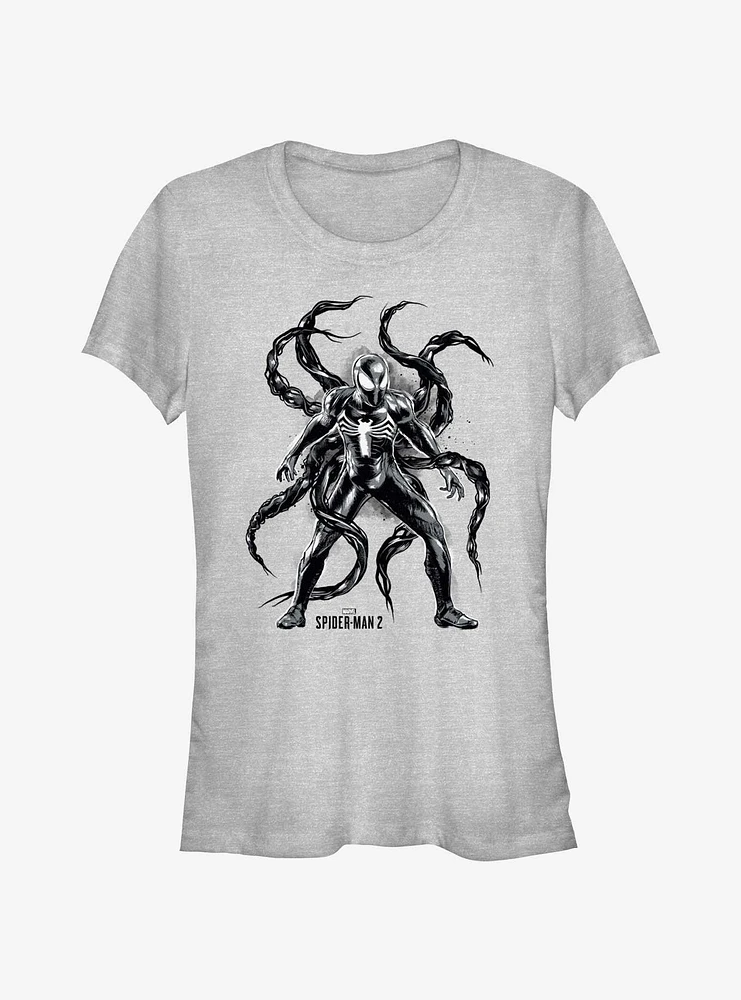 Marvel Spider-Man 2 Game Venom Tentacles Girls T-Shirt