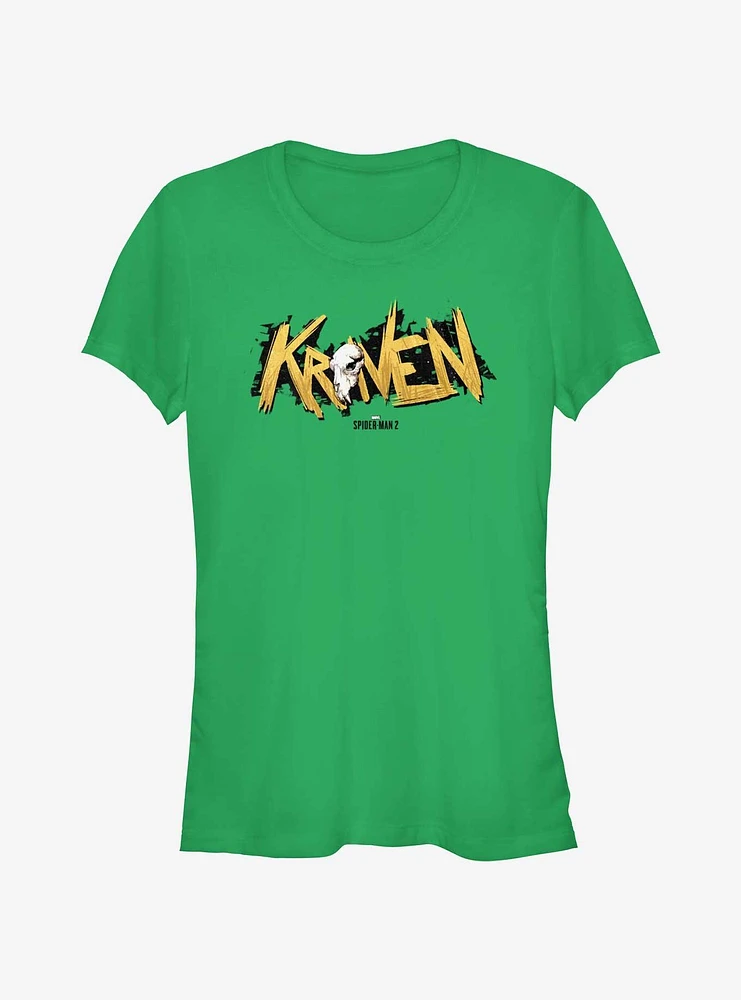Marvel Spider-Man 2 Game Kraven Logo Girls T-Shirt