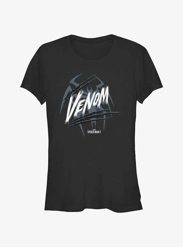 Marvel Spider-Man 2 Game Venom Logo Girls T-Shirt