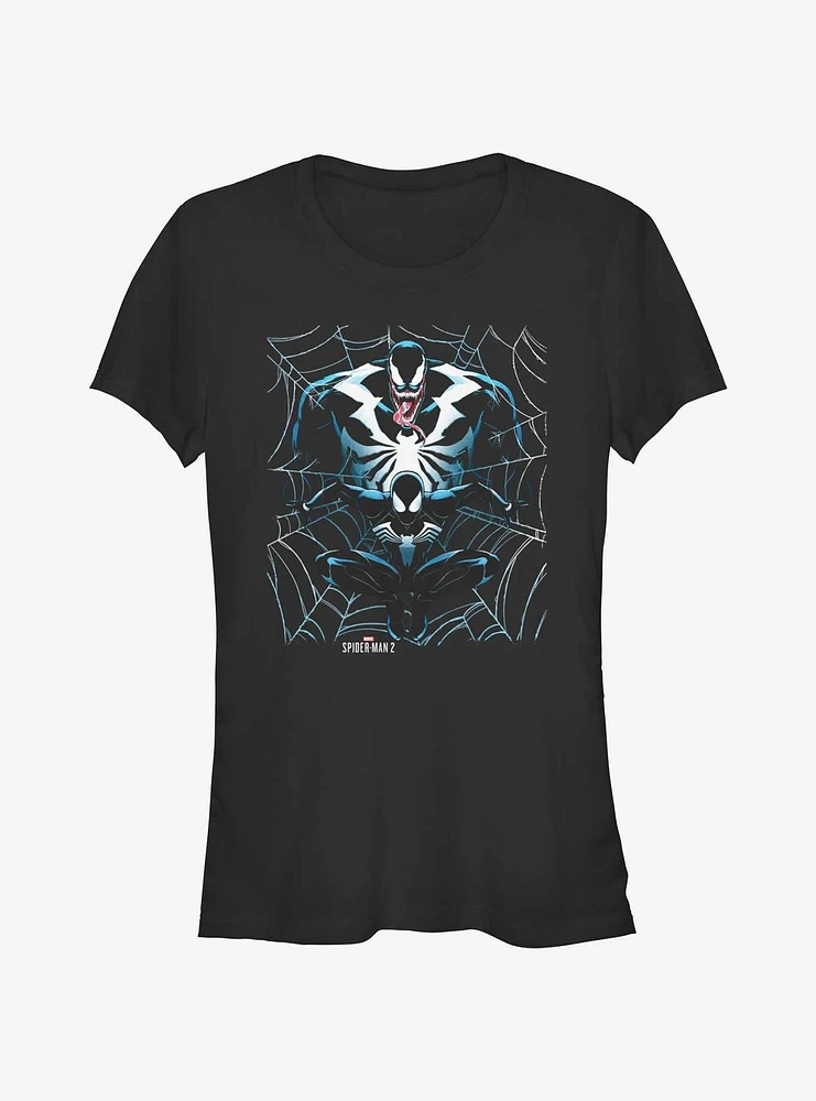 Marvel Spider-Man 2 Game Venom Web Girls T-Shirt