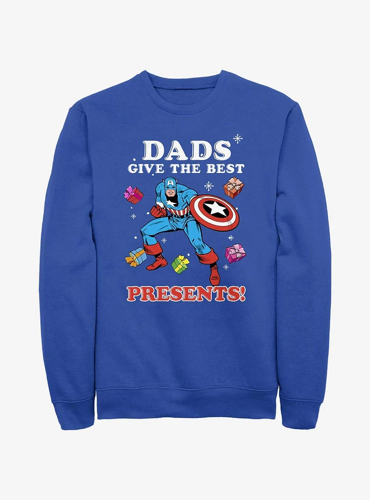 Marvel Captain America Dads Give The Best Presents Sweatshirt