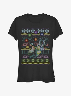 Marvel Avengers Gauntlet Ugly Holiday Girls T-Shirt