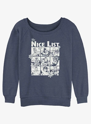 Marvel The Nice List Girls Slouchy Sweatshirt