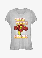 Marvel Iron Man New Year To Be Heroic Girls T-Shirt