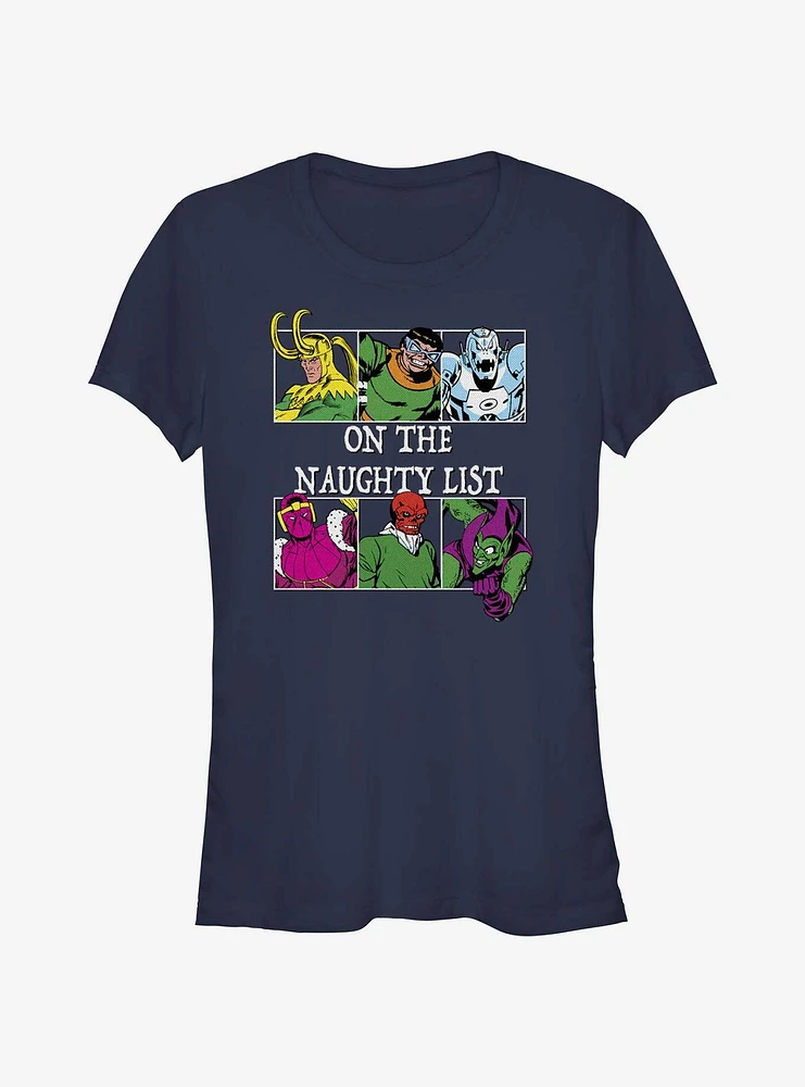 Marvel On The Naughty List Girls T-Shirt