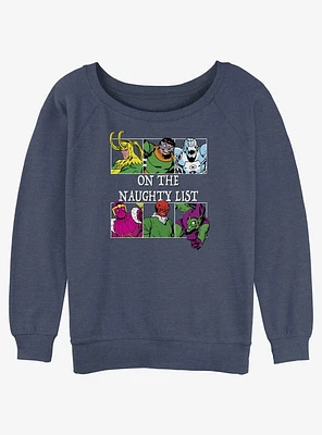 Marvel On The Naughty List Girls Slouchy Sweatshirt