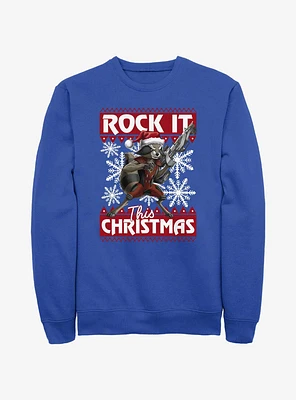 Marvel Guardians Of The Galaxy Rocket Ugly Holiday Sweatshirt