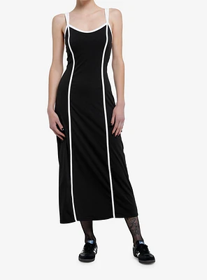 Sweet Society Black & White Stripe Slim Fit Maxi Dress