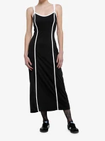 Sweet Society Black & White Stripe Slim Fit Maxi Dress