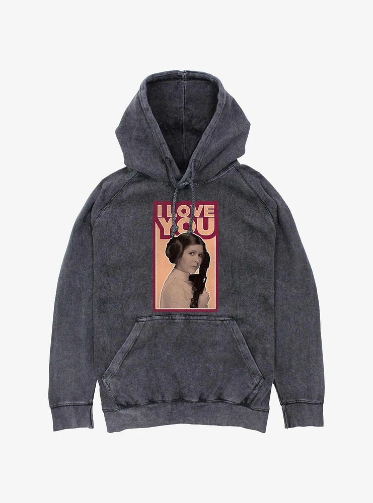 Star Wars Leia Love You Mineral Wash Hoodie