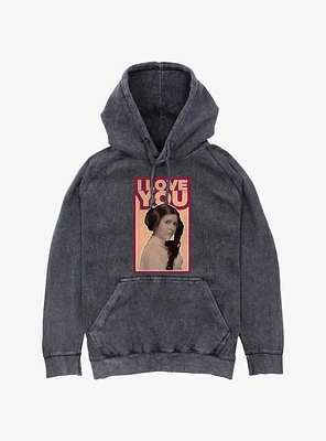 Star Wars Leia Love You Mineral Wash Hoodie