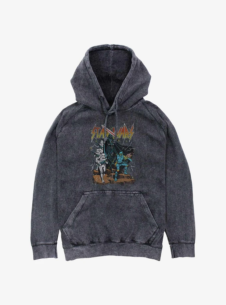 Star Wars Metal Style Mineral Wash Hoodie