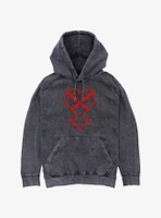 Kingdom Hearts Heartless Symbol Mineral Wash Hoodie