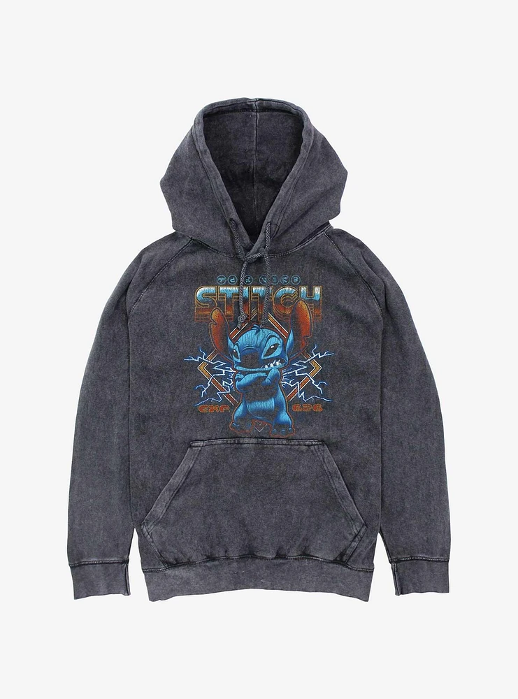 Disney Lilo & Stitch Metal Style Mineral Wash Hoodie