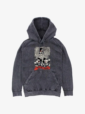 Disney Mickey Mouse Skele-ton Of Screams Mineral Wash Hoodie