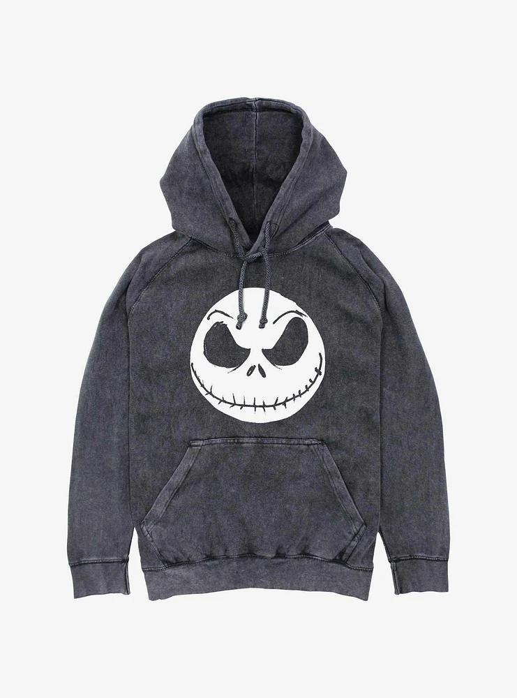 Disney Nightmare Before Christmas Big Face Jack Mineral Wash Hoodie