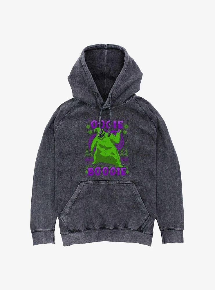 Disney Nightmare Before Christmas Oogie Boogie Ugly Holiday Mineral Wash Hoodie