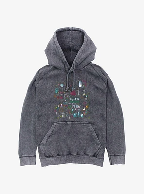 Disney Haunted Mansion Map Mineral Wash Hoodie