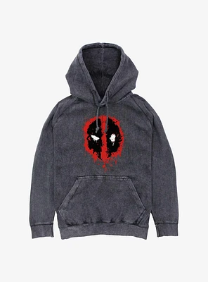 Marvel Deadpool Splatter Icon Mineral Wash Hoodie