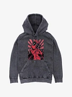 Marvel Deadpool Heart Mineral Wash Hoodie