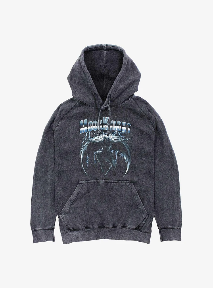 Marvel Moon Knight Dark Rain Mineral Wash Hoodie