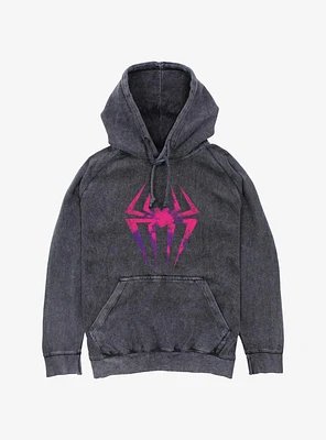 Marvel Spider-Man: Into The Spider-Verse Gwen Logo Wash Hoodie