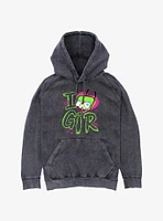 Invader Zim Love Gir Mineral Wash Hoodie