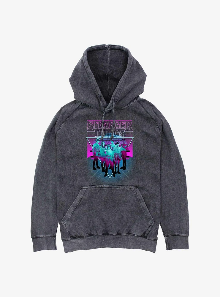 Stranger Things Group Mineral Wash Hoodie