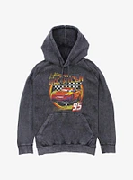 Disney Pixar Cars Lightning McQueen Vintage Race Mineral Wash Hoodie