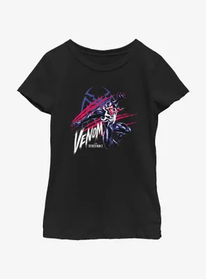 Marvel Spider-Man 2 Game Venom Scratch Portrait Youth Girls T-Shirt