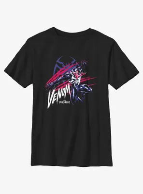 Marvel Spider-Man 2 Game Venom Scratch Portrait Youth T-Shirt