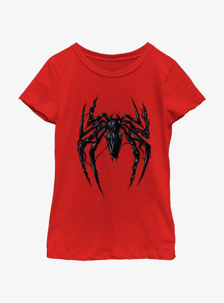 Marvel Spider-Man 2 Game Black Spider Venom Icon Youth Girls T-Shirt