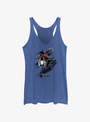 Marvel Spider-Man 2 Game Miles Morales Action Portrait Womens Tank Top