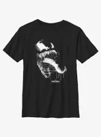 Marvel Spider-Man 2 Game Venom Sketch Portrait Youth T-Shirt