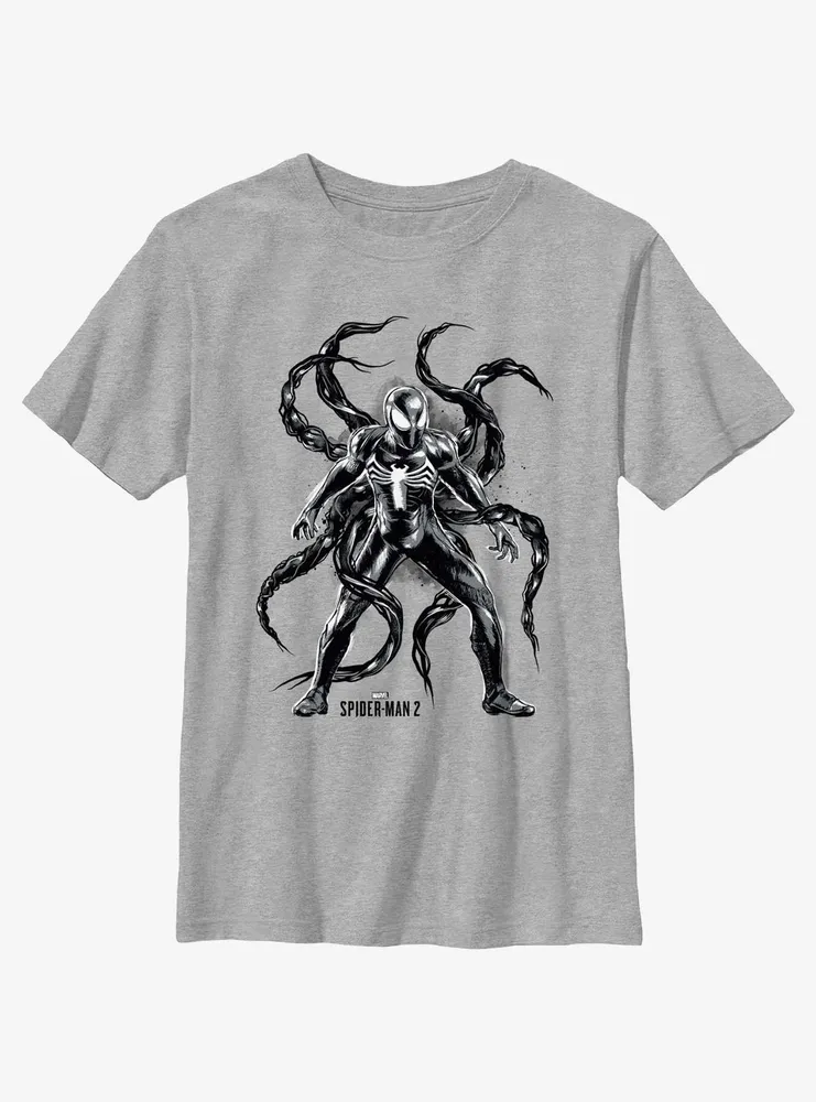 Marvel Spider-Man 2 Game Venom Tentacles Youth T-Shirt