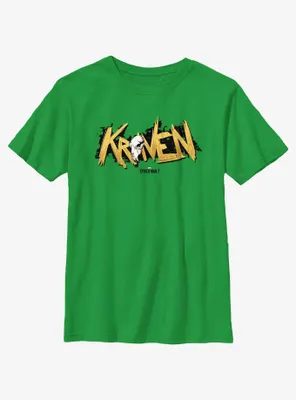Marvel Spider-Man 2 Game Kraven Logo Youth T-Shirt