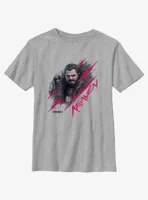 Marvel Spider-Man 2 Game Kraven Scratch Portrait Youth T-Shirt