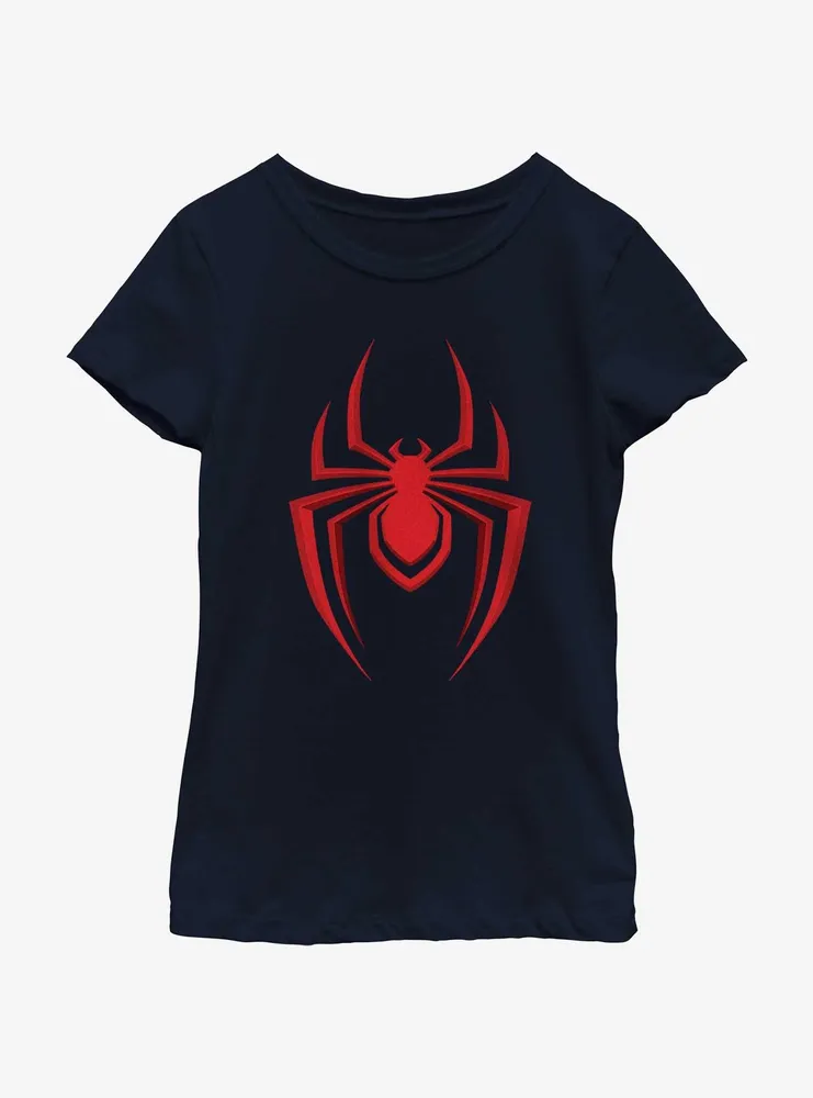 Marvel Spider-Man 2 Game Red Spider Icon Youth Girls T-Shirt