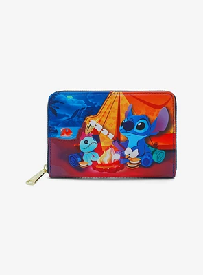 Loungefly Disney Stitch Scrump Camp Zipper Wallet