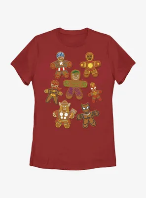 Marvel Avengers Gingerbread Cookies Womens T-Shirt